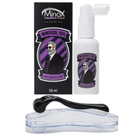 Набір для стимуляції росту волосся та бороди (мезоролер + лосьйон для росту волосся та бороди Minox 10% 50 мл)