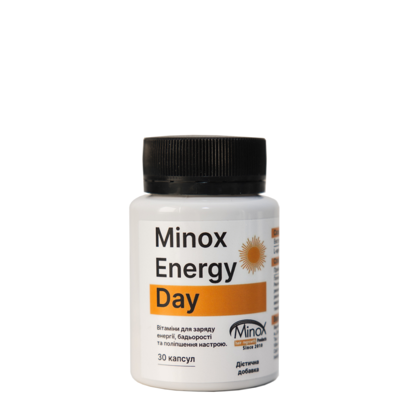 Дієтична добавка - стимулятор для енергії та настрою MinoX Energy Day, 30 капсул